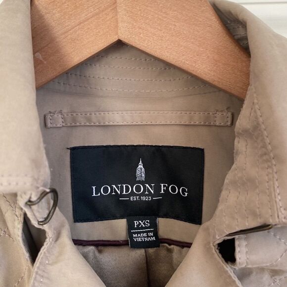 London Fog Quilted Flap Double Breasted Trench Coat - Picture 11 of 16